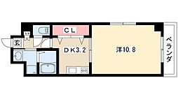 音羽壱番館SAKAE 4階1Kの間取り