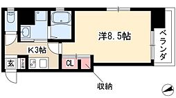 Grand E’terna名古屋鶴舞 7階1Kの間取り