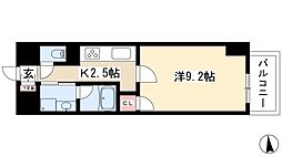 スタジオスクエア大須 6階1Kの間取り