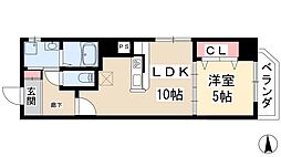 Notre chez nous SANNOU 5階1LDKの間取り