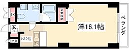 スクエア名駅南 4階1Kの間取り