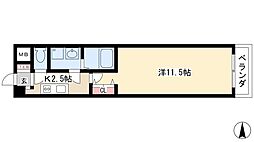 フィオーレのま 3階1Kの間取り