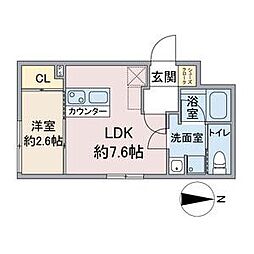 Celenest浄心 3階1LDKの間取り