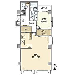 ハイツサンライズ 6階1LDKの間取り