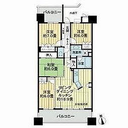ライオンズガーデン東別院 3階4LDKの間取り
