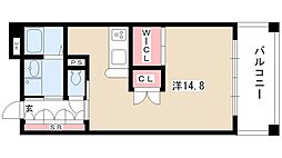 パークアクシス白壁 1階ワンルームの間取り