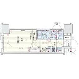 プレサンス久屋大通公園セラフィ 6階1Kの間取り
