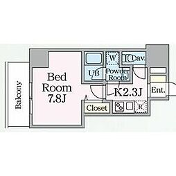 E-city大須 10階1Kの間取り