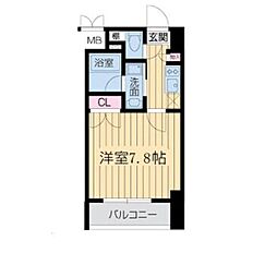 レジデンス金山スクエア(旧名称:プライムアーバン金山) 3階1Kの間取り