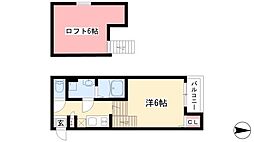 アルテミス新栄 2階1Kの間取り