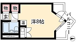栄マンションＳ棟 5階ワンルームの間取り