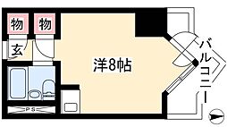 栄マンションＳ棟 7階ワンルームの間取り
