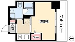 aLATO白壁 10階1Kの間取り