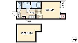 eins gluck(アインス グリュック) 1階1Kの間取り