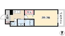 ISM今池 7階1Kの間取り