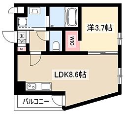 COCONE NAGOYA NORTH 2階1LDKの間取り