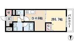 メイボーテセラ 8階1DKの間取り