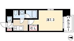 ライブコート泉 10階1Kの間取り