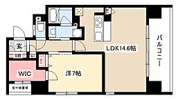 Grace cygnet 2階1LDKの間取り