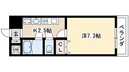 ルーチェ栄 8階1Kの間取り