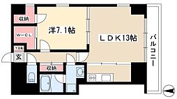 ランドハウス泉 2階1LDKの間取り