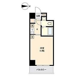 La Douceur新栄 7階ワンルームの間取り