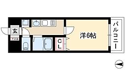 プレサンス泉シティアーク 10階1Kの間取り
