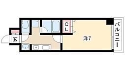 レジデンス名古屋千代田 1Kの間取図画像