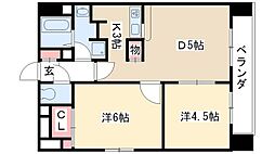 YS上前津 2階2LDKの間取り