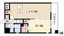 Yｓ 5階1LDKの間取り