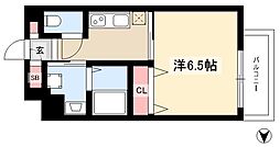 S-RESIDENCE浅間町 5階1Kの間取り