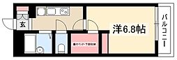 レオパレスエソーレ 1Kの間取図画像
