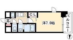 プレサンス久屋大通公園エアリー 10階1Kの間取り