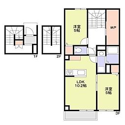 フォレストメゾン廬山V 1階2SLDKの間取り