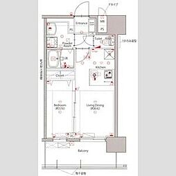 MAXIV新栄 1LDKの間取図画像