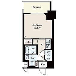 S-RESIDENCE浄心East 1Kの間取図画像