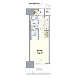 名古屋市西区新道1丁目マンション 1Kの間取図画像