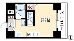 オーシャンハイツ栄 ワンルームの間取図画像