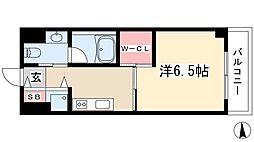 KDX千早レジデンス 1Kの間取図画像