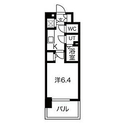 エスリード上前津リビア 1Kの間取図画像