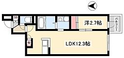 アソシエ東別院 1LDKの間取図画像