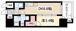エステムコート名古屋新栄4ネスト 1DKの間取図画像