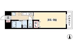 セレニティー名駅 1Kの間取図画像