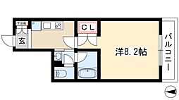 シテイライフ今池 1Kの間取図画像