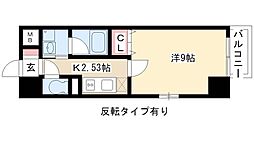 ラクラス浅間町 1Kの間取図画像