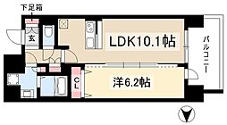 プレサンス丸の内リラティ 1LDKの間取図画像