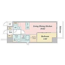 名古屋市千種区今池5丁目マンション 1LDKの間取図画像