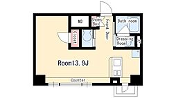 KDXレジデンス東桜1 ワンルームの間取図画像