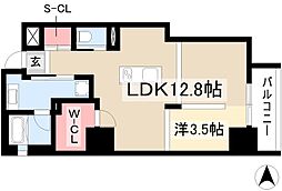 レジデンスT・L新栄 1LDKの間取図画像