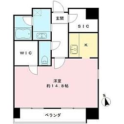 メゾンドオーキッド 1LDKの間取図画像